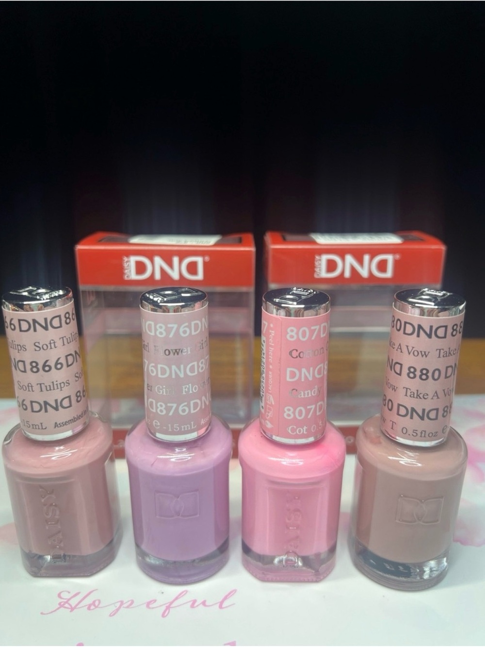 DND Gel Polish Set — Pastel Pink & Lilac Shades